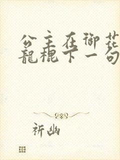 公主在御花园吃龙棍下一句