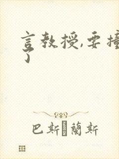 言教授,要撞坏了