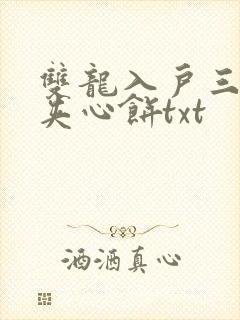 双龙入户三人行夹心饼txt