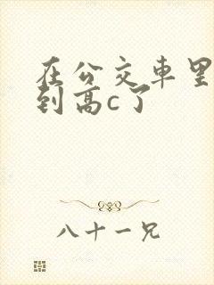 在公交车里c弄到高c了