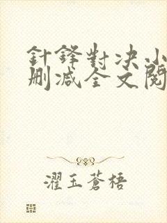 针锋对决小说未删减全文阅读