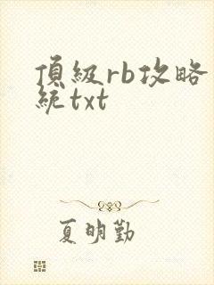 顶级rb攻略系统txt