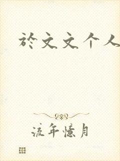 于文文个人简历