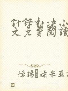 针锋对决小说全文免费阅读完整版