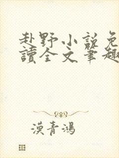 赴野小说免费阅读全文笔趣阁封面