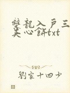 双龙入户三人行夹心饼txt