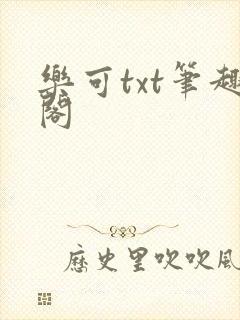 乐可txt笔趣阁