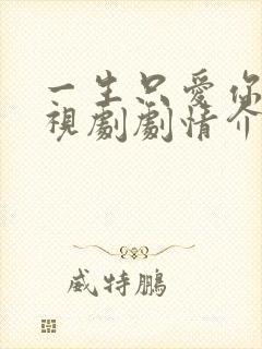 一生只爱你 电视剧剧情介绍