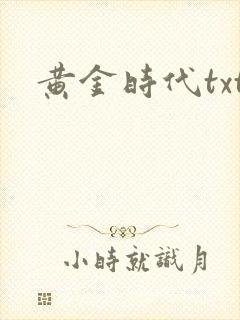 黄金时代txt封面