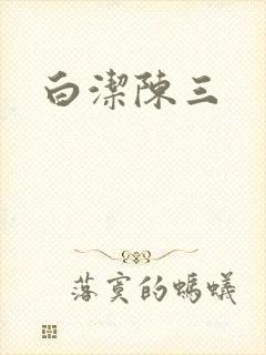 白洁陈三封面