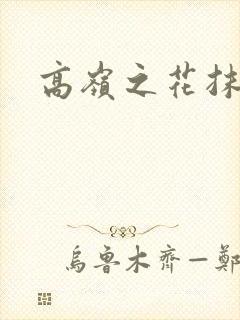 高岭之花抹布封面