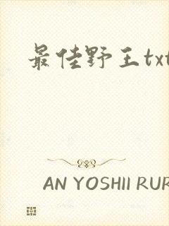 最佳野王txt封面