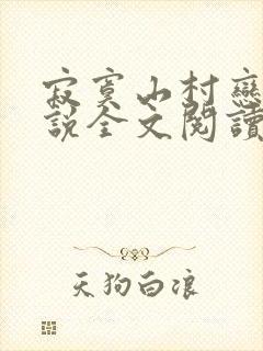 寂寞山村恋上小说全文阅读