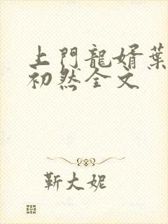 上门龙婿叶辰萧初然全文