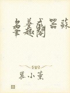 名养成器苏沫沫笔趣阁封面