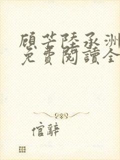 顾芒陆承洲小说免费阅读全文免费阅读下载封面