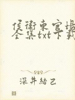 侯卫东官场笔记全集txt下载封面