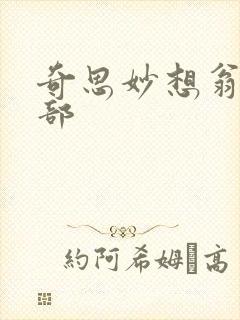 奇思妙想翁十三部封面