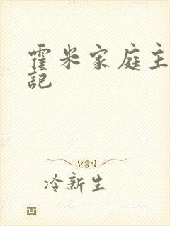霍米家庭主妇日记封面