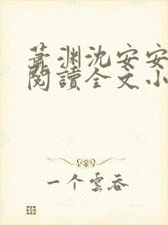 萧渊沈安安免费阅读全文小说封面