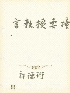 言教授要撞坏了.封面