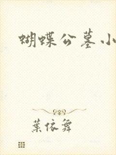 蝴蝶公墓小说封面