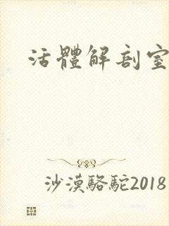 活体解剖室小说封面