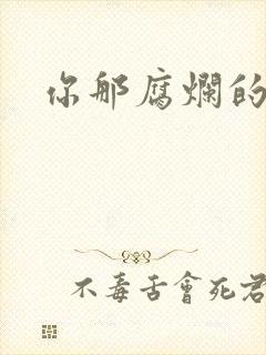 你那腐烂的直肠