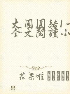 大团圆结1一6全文阅读小说于兜兜