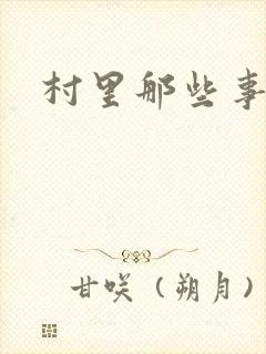 村里那些事封面
