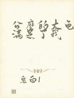 公么的大龟强大满足了我