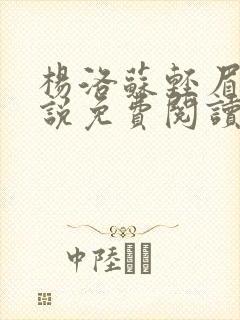 杨洛苏轻眉笔小说免费阅读封面