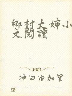 乡村大婶小说全文阅读