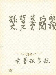 孙哲叶巧双修全文免费阅读笔趣阁封面