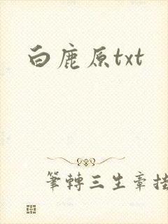 白鹿原txt封面