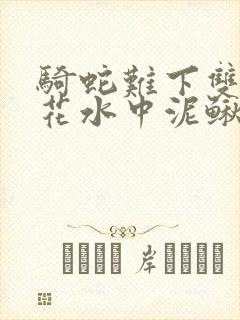 骑蛇难下双金银花水中泥鳅