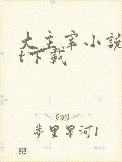 大主宰小说txt下载封面