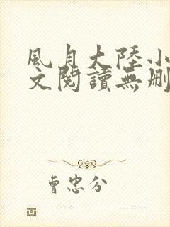 风月大陆小说全文阅读无删减封面