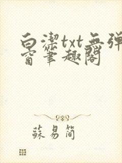 白洁txt无弹窗笔趣阁
