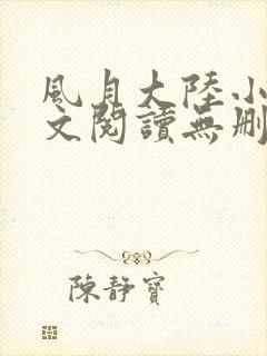 风月大陆小说全文阅读无删减