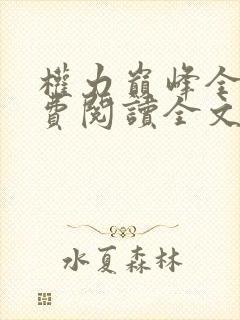 权力巅峰全本免费阅读全文