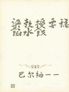 梁教授要稳住肉馅水饺封面