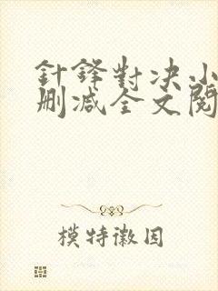 针锋对决小说未删减全文阅读