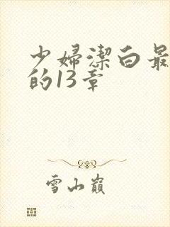 少妇洁白最刺激的13章