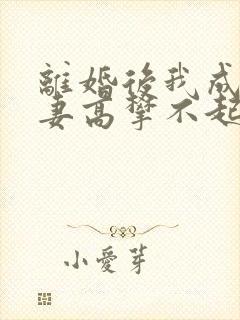 离婚后我成了前妻高攀不起的神