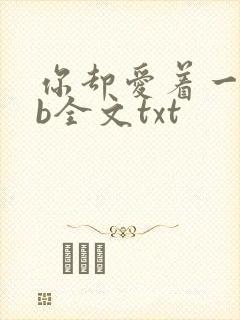 你却爱着一个sb全文txt封面