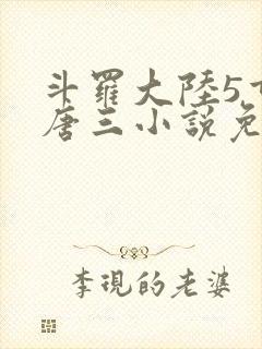 斗罗大陆5重生唐三小说免费阅读