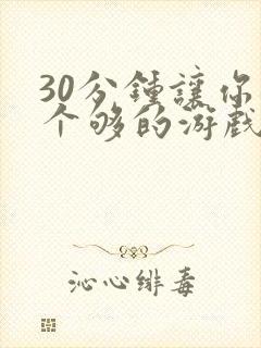 30分钟让你桶个够的游戏软件