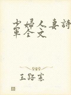 少妇人妻诗雨小军全文封面