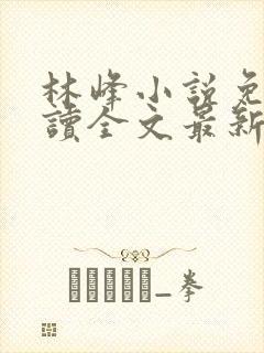 林峰小说免费阅读全文最新章节封面